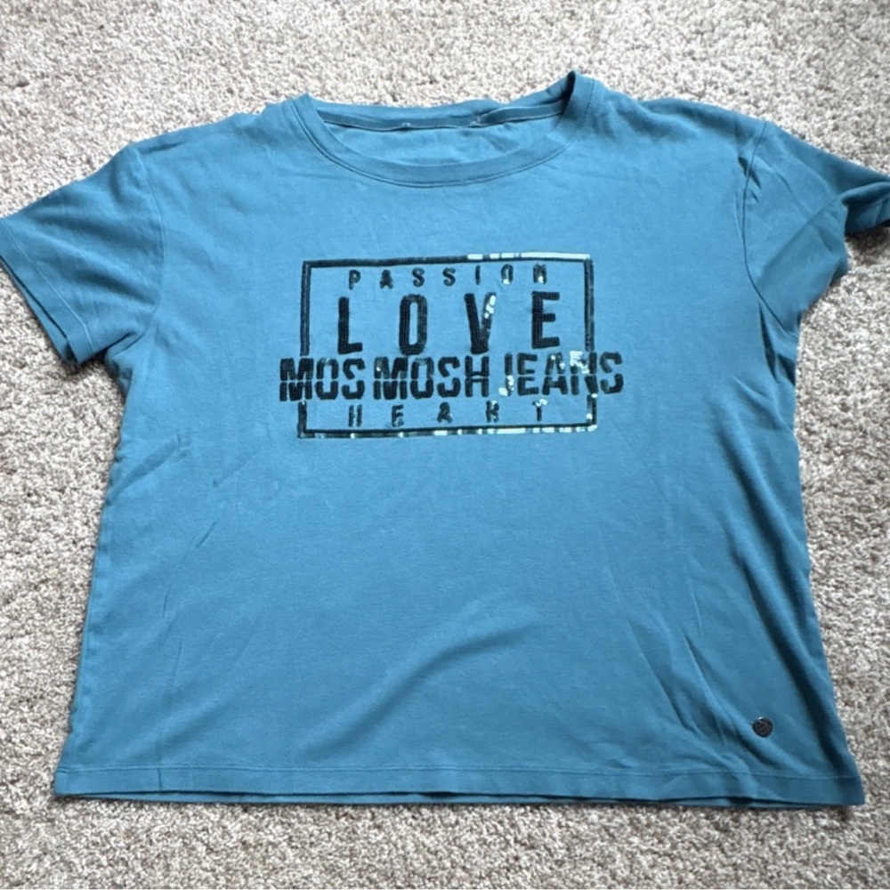 Mos Mosh Blue Sequin Love Tee